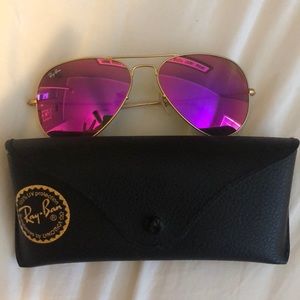 Pink lenses Ray Bans
